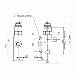 Korpus aluminiowy Danfoss B6743 – obudowa hydrauliczna do zaworów