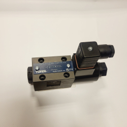 Rozdzielacz hydrauliczny Yuken DSG-01-2B2-D24-N-70 NG6 suwak D 24VDC pośredniego działania