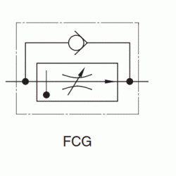 Regulator przepływu Yuken FCG-02-30-30 30 L/min 210 bar 0,05-30 L/min nr kat. FCG-02-30-30