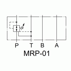 Zawór redukcyjny pośredniego działania Yuken MRP-01-B-70 NG6 P 35 l/min 350 bar zakres X-70 bar G1/4