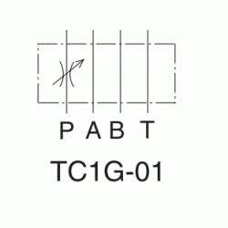 Zawór dławiący Yuken TC1G-01-40 NG6 P 30 l/min 250 bar